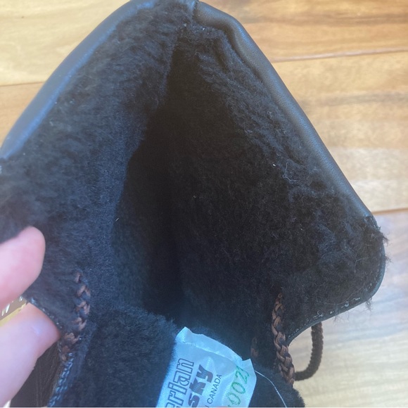 NWT Vintage Waterproof Black Leather Lined Insulated Winter Moto Boots 6.5 - Picture 3 of 12